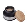 (2 pack)and Warm Leathered Amber Scented 2-Wick Frosted Jar Candle 18oz.