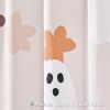 Floral Ghost Bathroom Shower Curtain Set with Hooks