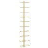 Wall-mounted Wine Rack for 10 Bottles Gold Metal
