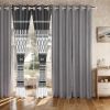 6 Pcs Boho Geometric Curtains Set 38x84in | 2 Print & 4 Solid | Microfiber Light Filtering Grommet