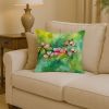 Virginia American Dogwood in Watercolor Throw Pillow Machine Washable, Indoor Outdoor Decorative Pillow for Couch, Bed or Patio, 14Hx14W
