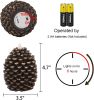 Flameless Candles with Timer, Battery Operated Flickering Wick Real Wax Pine Cone Candles for Holiday Indoor Decoration, Set of 2