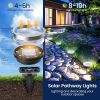 10 Pack Solar Ground Lights Outdoor Waterproof, Solar Powered Pathway Lights(Cool White)