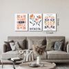 Floral Canvas Wall Art Set of 3, Rustic Botanical Canvas Paintings Prints Art Work for Living Room