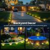 10 Pack Solar Ground Lights Outdoor Waterproof, Solar Powered Pathway Lights