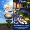 10 Pack Solar Ground Lights Outdoor Waterproof, Solar Powered Pathway Lights