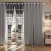6 Pcs Boho Geometric Curtains Set 38x84in | 2 Print & 4 Solid | Microfiber Light Filtering Grommet