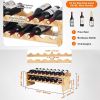 2-Tier Stackable Modular Wine Rack for Kitchen/Bar