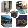 50,000 BTU Outdoor Propane Fire Pit Table with PVC Cover, Adjustable Flame & Hidden Tank Storage – Patio Coffee Table Fire Pit