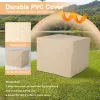 50,000 BTU Outdoor Propane Fire Pit Table with PVC Cover, Adjustable Flame & Hidden Tank Storage – Patio Coffee Table Fire Pit