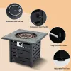 50,000 BTU Outdoor Propane Fire Pit Table with PVC Cover, Adjustable Flame & Hidden Tank Storage – Patio Coffee Table Fire Pit