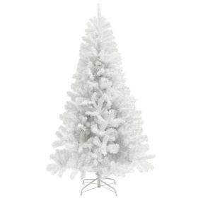 7.5ft Unlit Artificial White Christmas Tree, Holiday Décor with 1346 Branch Tips, Auto Open and Steel Base (Option: White-1100x260x280 mm)