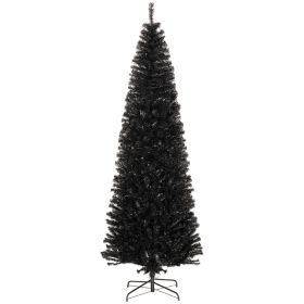 8 FT Artificial Christmas Tree Pencil Xmas Tree with Stand, 1168 Tips, Holiday Home Indoor Decoration for Party, Black (Option: Black-1120x230x240 mm)