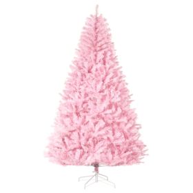 7' Artificial Pink Christmas Trees, with Auto Open, Steel Base, Wide Shape for Indoor Xmas Decoration (Option: Pink-1200x290x310 mm)