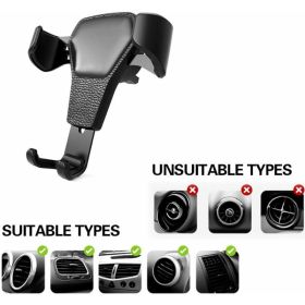 Universal Car Mount Holder Stand Air Vent Cradle For Mobile Cell Phone Gravity Car Mount Air Vent Phone Holder For I Phone X XR XS Max S Amsung S (Option: default)