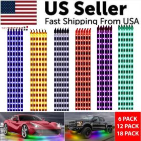 Lot Waterproof 12'' 15 DC 12V Motor LED Strip Underbody Light For Car Motorcycle (Option: Purple-6Pack)